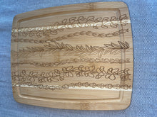 Load image into Gallery viewer, Multi Lei Strands 8”x10” Bamboo Board
