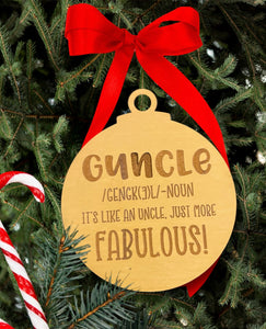 Guncle Ornament