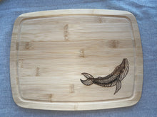 Load image into Gallery viewer, Whale 10x13” Bamboo Board

