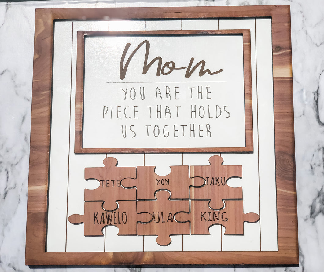 Mother's Day Puzzle Sign Personalized